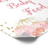 Roze pompoen Waterverf Raad Baby Poster (Hoek)