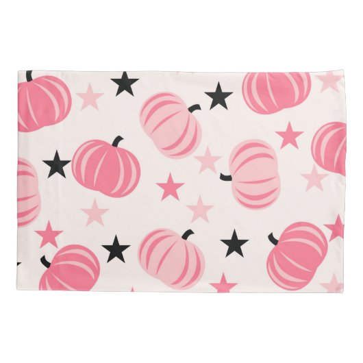 Roze Pompoen Y2K Schattige Fruit Herfst Bloemen Bo Kussensloop (Achterkant)