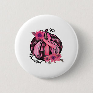 Roze Pompoen Zonnebloem Borstkanker Awareness GIF Ronde Button 5,7 Cm