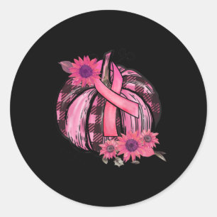 Roze Pompoen Zonnebloem Borstkanker Awareness GIF Ronde Sticker