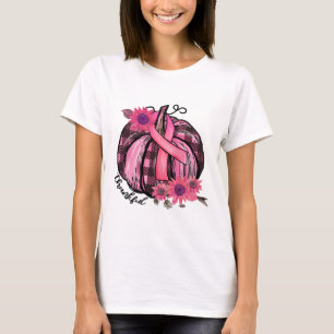 Roze Pompoen Zonnebloem Borstkanker Awareness GIF T-shirt