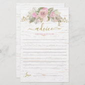 Roze pompoenadvies voor de moeder als kaart (Voorkant / Achterkant)