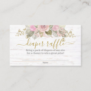 Roze pompoendopje voor luierraffle informatiekaartje