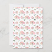 Roze pompoenen Bloemen Verjaardagsfeest Bedankkaart (Achterkant)