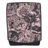 Roze pony-bloemen en -moten