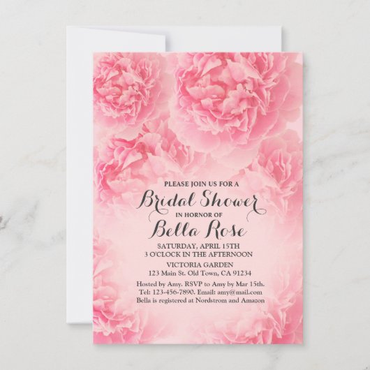 Roze pony Bridal Shower-uitnodiging voor pony1 Kaart (Voorkant)