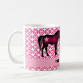 Roze Pony op maat Koffiemok (Links)