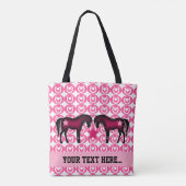 Roze Pony op maat Tote Bag (Achterkant)