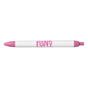 Roze Pony Pedal Pub Zwarte Inkt Pen