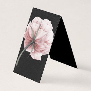 Roze pony, romantisch bloempatroon, chic, mooi visitekaartjes