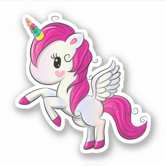 Roze Pony Sticker (Voorkant)