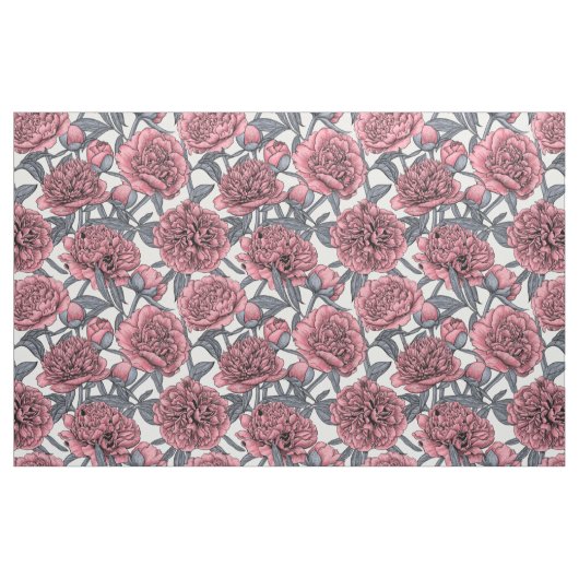 Roze pony-tuin stof (Fat Quarter)