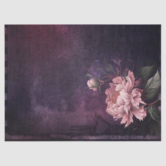 Roze pony-ventilator op Paarse lospagina Tissuepapier (Voorkant)