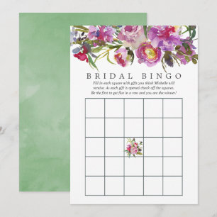  roze pony Vrijgezellenfeest Bingo Kaart