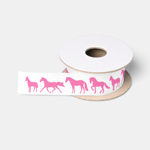 Roze Pony's en Paarden Verjaardagstaart Lint
