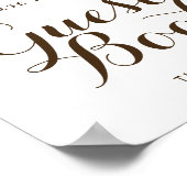 Roze pony's gebarenteken voor gastboeken (8x10) poster (Hoek)