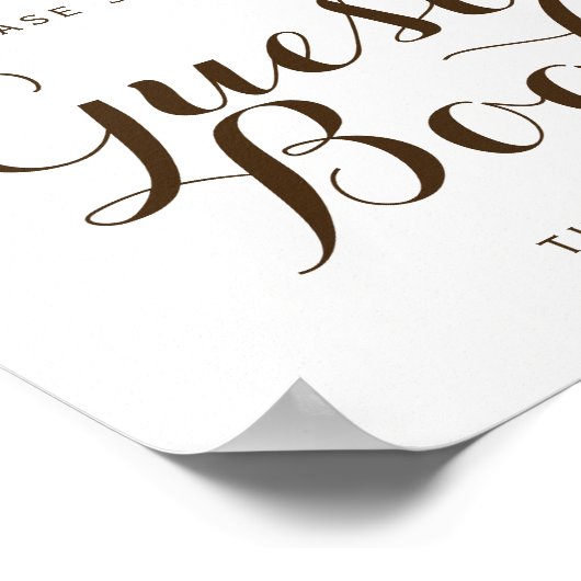 Roze pony's gebarenteken voor gastboeken (8x10) poster (Hoek)