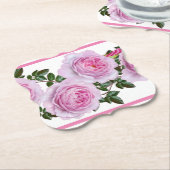  roze pony's kartonnen onderzetters (Gekanteld)