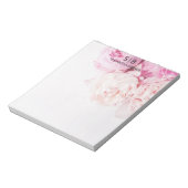 Roze pony's Monogram Feminine Moderne Sjabloon Notitieblok (Gedraaid)