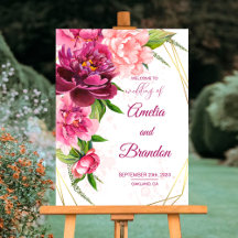 Roze pony's Rustic Weddenschap Welkomstteken