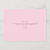 Roze pony's worden mijn matroos. uitnodiging briefkaart (Achterkant)