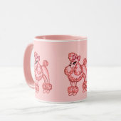 Roze Poodle Mok (Voorkant links)
