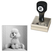 ROZE POODLE RUBBER STEMPEL (Gestempeld)