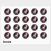 Roze Poodle Sticker (Vel)