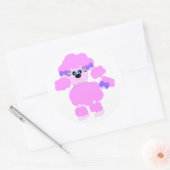 Roze Poodle Sticker (Envelop)