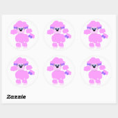 Roze Poodle Sticker (Vel)