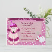 Roze pooiel kaart (Staand voorkant)