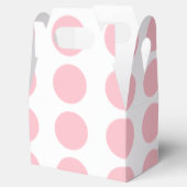 Roze pooldots design bedankdoosjes (Geopend)