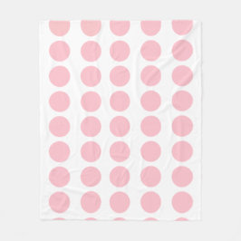 Roze pooldots design fleece deken