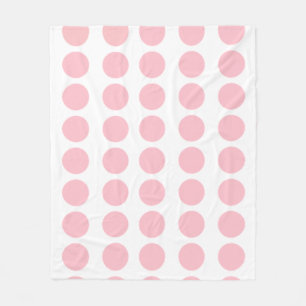 Roze pooldots design fleece deken
