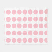 Roze pooldots design fleece deken (Voorkant (Horizontaal))