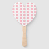 Roze pooldots design handwaaier (Achterkant)