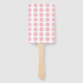 Roze pooldots design handwaaier (Achterkant)