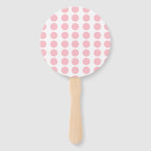 Roze pooldots design handwaaier (Achterkant)