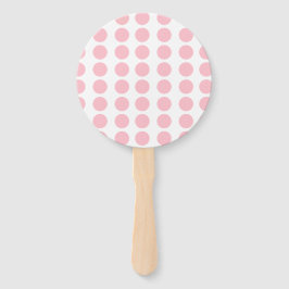 Roze pooldots design handwaaier