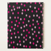 Roze pooldots op zwart planner (Achterkant)