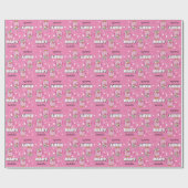 Roze poolklooster Baby shower Thema Cadeaupapier (Vlak)