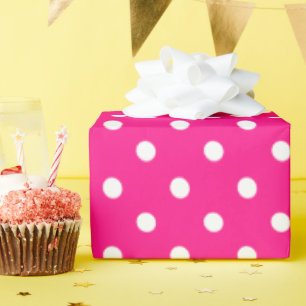 Roze poolpunten cadeaupapier