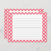 Roze poolpuntkaart briefkaart (Voorkant / Achterkant)