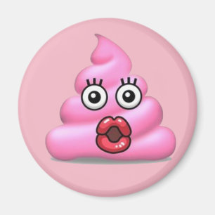 Roze Poop emoji Magneet