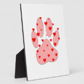 Roze poot afdrukken met hart fotoplaat (Zijkant)