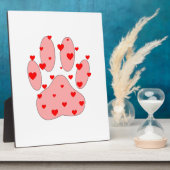 Roze poot afdrukken met hart fotoplaat (Zijkant)