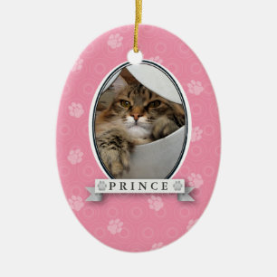 Roze Pootafdruk Huisdier Ornament