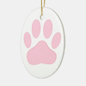 Roze pootafdruk keramisch ornament (Links)