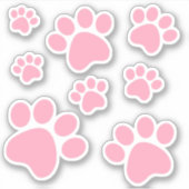 Roze pootafdruksticker sticker (Voorkant)