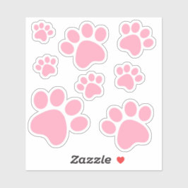 Roze pootafdruksticker sticker
